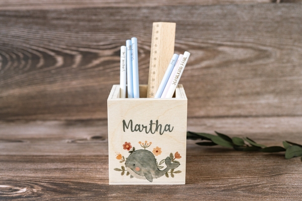 Stiftehalter Wal -personalisiert-